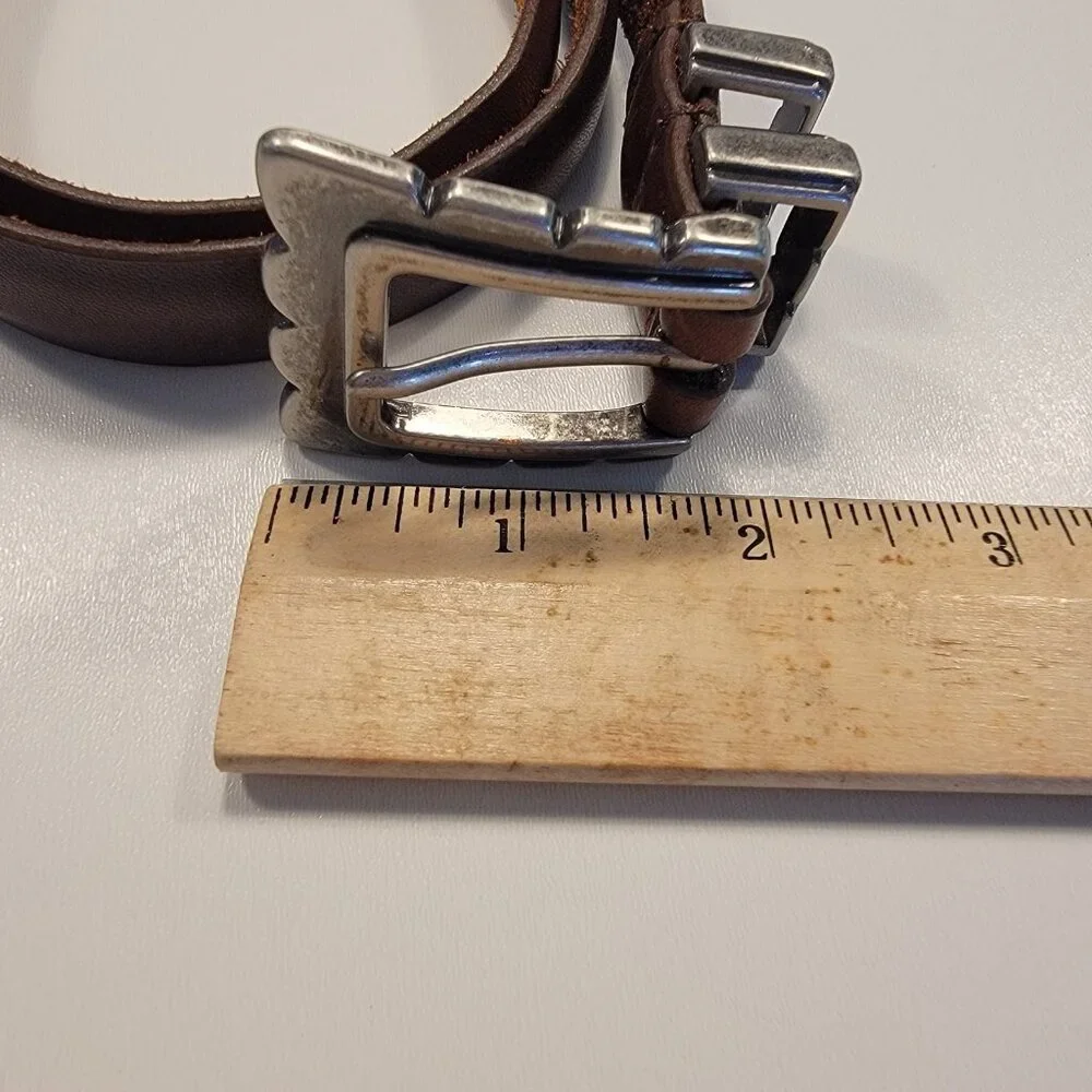 Vintage Ritz‎ Belt Women Size M Leather Buckle Skinny Accessory Collection